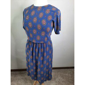 Vintage T Shirt Dress Short Sleeve Aline Flare M/L